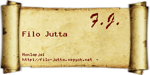 Filo Jutta névjegykártya